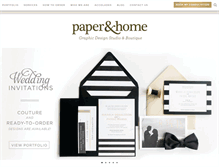 Tablet Screenshot of paperandhome.com